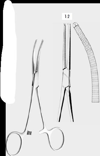 Кровоспинний затискач РОЧЕСТЕРА – ОХСНЕРА (ROCH. OCHSNER) 14,0 см (cm), вигнутий